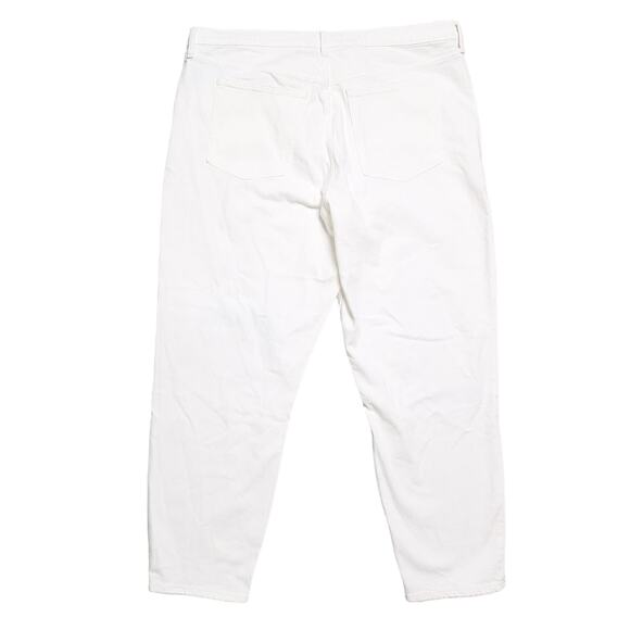 Abercrombie & Fitch 90s Straight Ultra High Rise White Distressed Jeans Size 18 - Picture 5 of 11